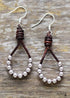 Boho Earrings, Dangle Earrings, Silver Bohemian Peal
